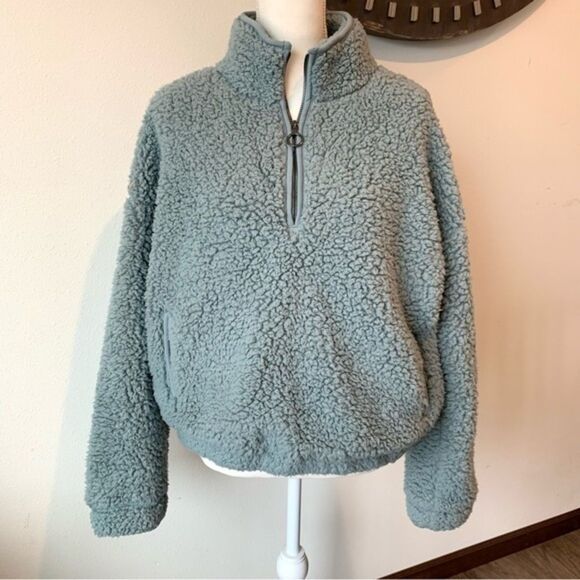 Thread + Supply Blue Moon Sherpa Knit Quarter Zip Pullover - Picture 10 of 10